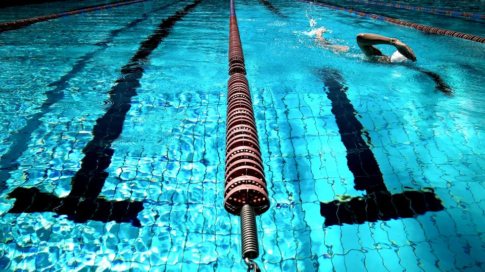 Indoor swimming pool lanes