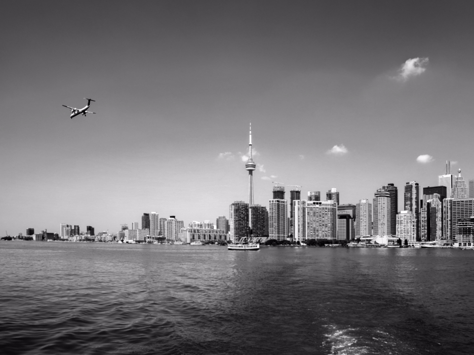 Toronto skyline by the lake