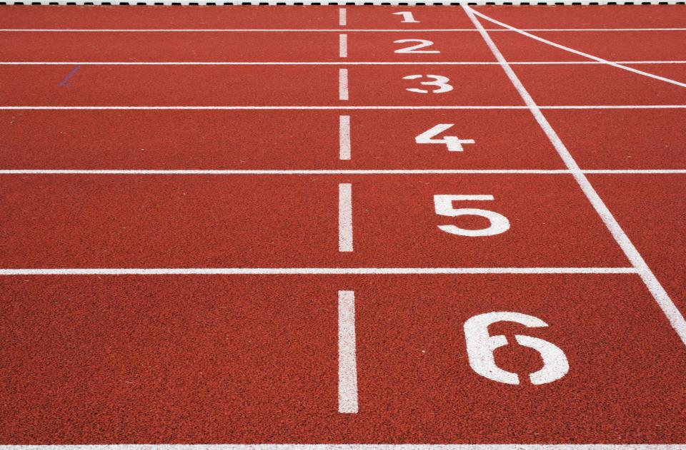 Running track lanes